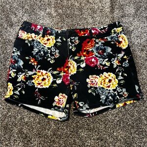 Roz & Ali Navy Blue Floral Women's Shorts